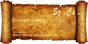 Szolga Csaba névjegykártya