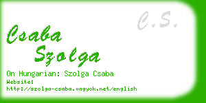 csaba szolga business card